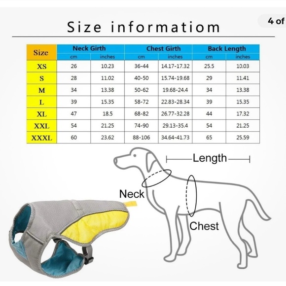 Size Large Cooling Vest For Dogs - Picture 9 of 14